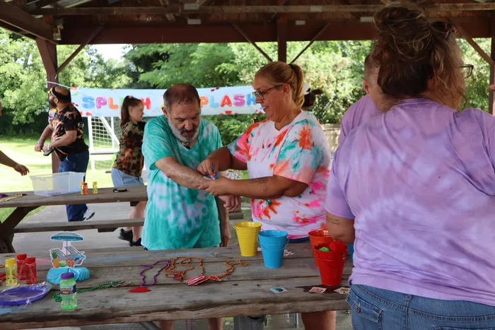 Fit & Fun grant recipients taking part in a summer Splash Day activity